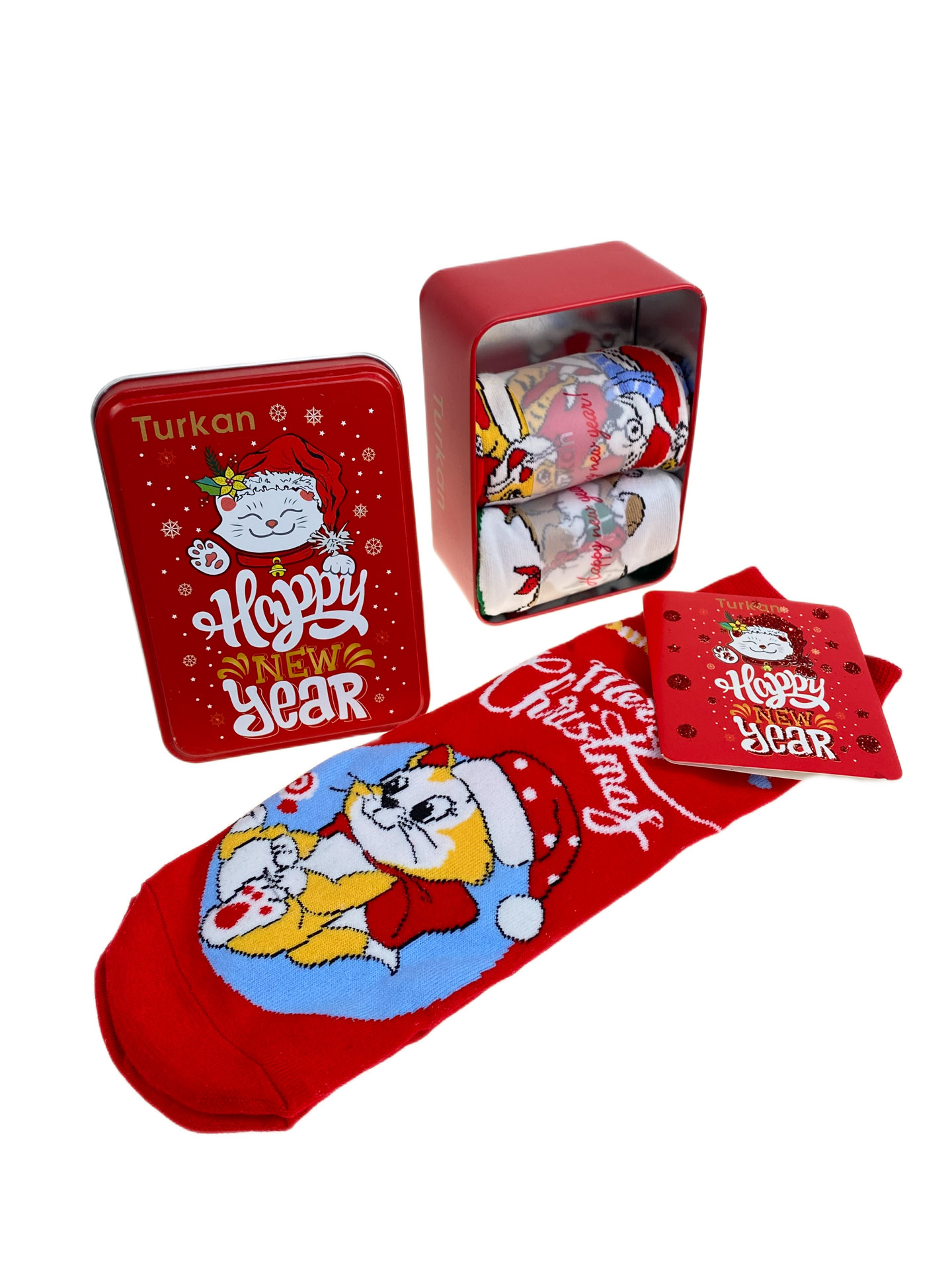 На фото 1 - Набор женских носков в подарочной коробке