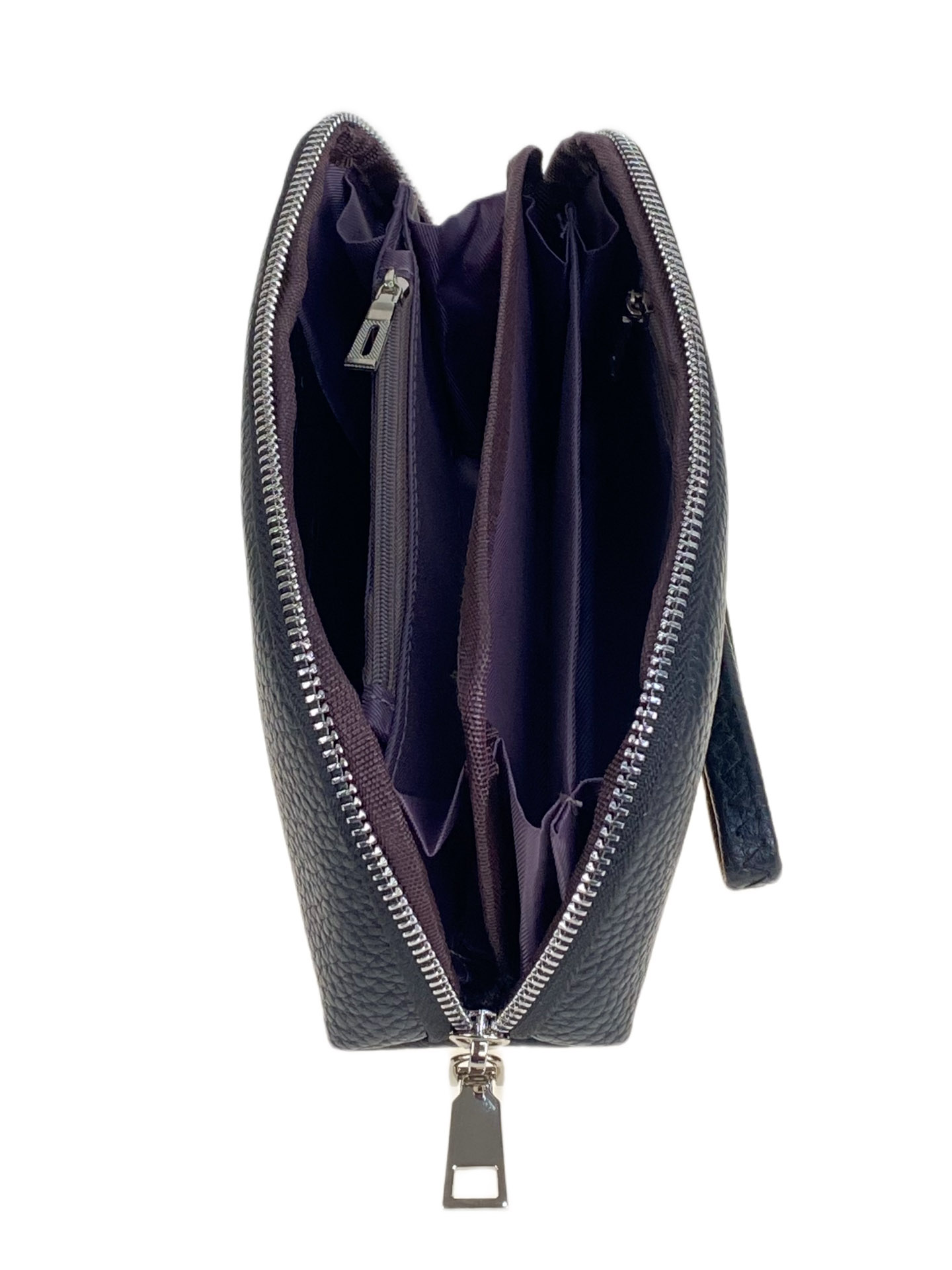 На фото 2 - Женский кошелёк  из натуральной кожи, цвет черный