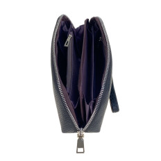 На фото 2 - Женский кошелёк из натуральной кожи, цвет черный На фото 2 - Женский кошелёк из натуральной кожи, цвет черный