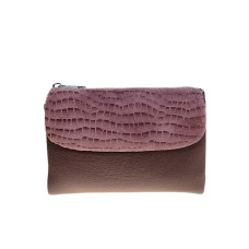 На фото 1 - Женский кошелёк  из натуральной кожи, цвет нежно фиолетовый