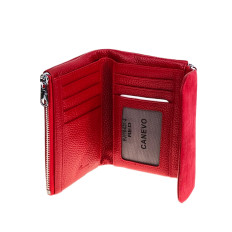 На фото 2 - Женский кошелёк  из натуральной кожи, цвет красный