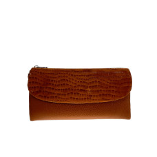 На фото 1 - Женский кошелёк  из натуральной кожи, цвет коричневый