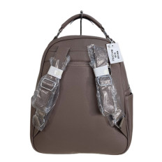 На фото 2 - Женский рюкзак из искусственной кожи, цвет коричневый