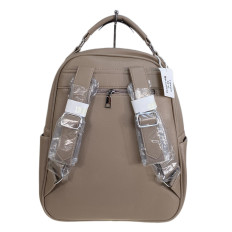 На фото 2 - Женский рюкзак из искусственной кожи, цвет хаки