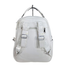 На фото 2 - Женский рюкзак из искусственной кожи, цвет белый