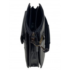 На фото 2 - Мужская сумка из натуральной кожи цвет черный На фото 2 - Мужская сумка из натуральной кожи цвет черный