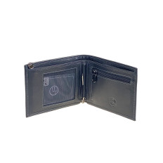 На фото 2 - Мужское  портмоне из натуральной кожи, цвет черный