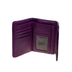 На фото 2 -  Женское портмоне из искусственной кожи, цвет фиолетовый