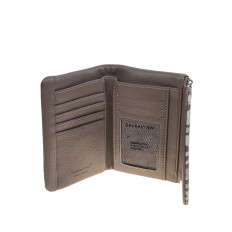 На фото 2 -  Женское портмоне из искусственной кожи, цвет серый